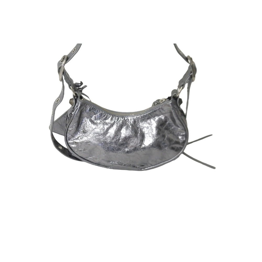 BALENCIAGA LE CAGOLE XS shoulder bag regular silver leather - Picture 3 of 9
